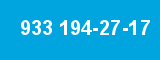 933 194-27-17 933 194-27-17